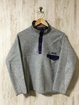 730☆【スナップT フリースジャケット】patagonia パタゴニア グレー XS_画像2