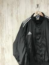 V450☆【90s 00s ヴィンテージ 古着】adidas アディダス ナイロンジャケット 黒 O_画像1