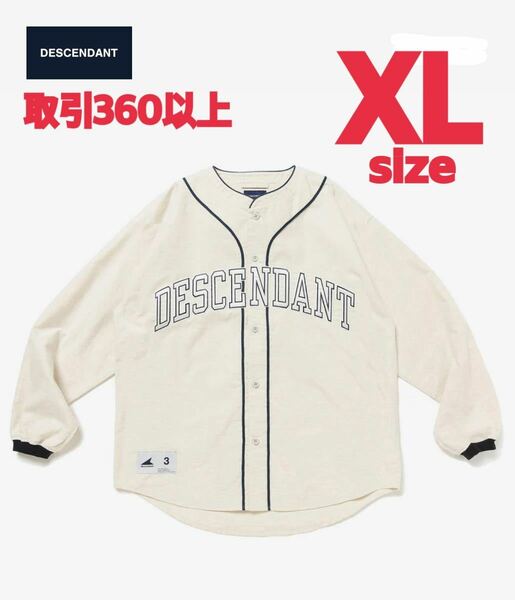 DESCENDANT 2022FW BLEEK BASEBALL LS SHIRT 4 XLサイズ ディセンダント ブリーク ベースボールシャツ X-LARGE 