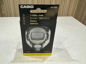 H5840 【未開封】CASIO(カシオ) ストップウォッチ(STOP WATCH) HS-70W 5気圧防水 1/1000秒 10時間計 ラップメモリー10×２セット