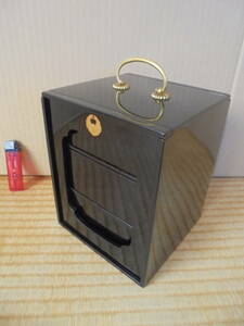珍品　野弁当箱　木製漆器　３段箱　茶道具　懐石料理　菓子箱　桐共箱付　レトロ　7858　茶道具