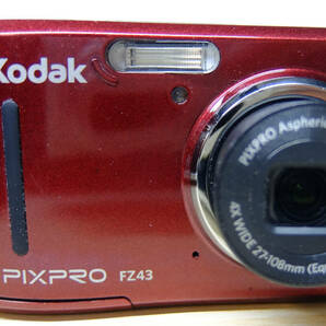 コダック KODAK PIXPRO FZ43 レッド 4倍ズーム コンパクトデジタルカメラ アルカリ電池対応モデルの画像1