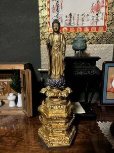 仏像 仏教美術 木彫 仏壇 骨董 阿弥陀如来 阿弥陀如来像 