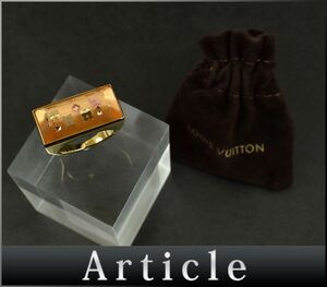 172164〇 LOUIS VUITTON ヴィトン モノグラム バーグ アンクルージョン アールデコ リング 指輪 M67097 GP ゴールド レディース/ E