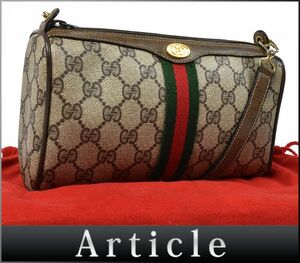 172528◆ GUCCI グッチ オールドグッチ GGスプリーム シェリー 2WAY セカンドバッグ ショルダーバッグ 41.02.018 PVC レザー/ B