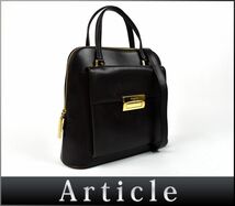 168031◆ Ferragamo フェラガモ 2WAY ハンドバッグ ショルダーバッグ 斜めがけ DX21 8740 レザー 革 ブラウン レディース/ B_画像1