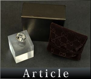 166886◆ GUCCI グッチ ブランデッドG リング 指輪 アクセサリー 8号 Sv925 スターリング シルバー レディース 箱 保存袋 ファッション/ E