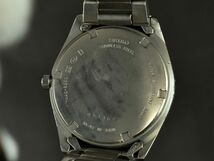 170017◆動作未確認 SEIKO セイコー スピリット ミリタリー 腕時計 クォーツ 7N42-8260 デイト SS ブラック シルバー メンズ/ D_画像9