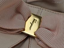 164778〇 Ferragamo フェラガモ ヴァラリボン トートバッグ ハンドバッグ AR-21 B665 レザー ピンク ベビーピンク レディース/ B_画像7