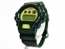 H0489◆動作確認済 CASIO カシオ G-SHOCK ジーショック クレイジーカラーズ 腕時計 クォーツ DW-6900CC デジタル グリーン 緑 メンズ/ D_画像2