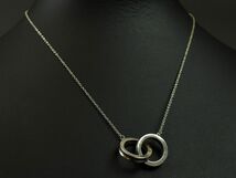 171818◆ Tiffany&co ティファニー 1837インターロッキング サークル ペンダント ネックレス Sv925 シルバー レディース/ E_画像6