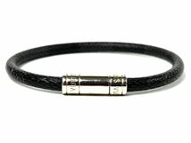 171850〇 LOUIS VUITTON ルイ ヴィトン ダミエ グラフィット ブラスレ キープイット ブレスレット M6609E ブラック 黒 メンズ/ E_画像5