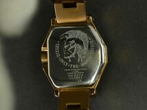172569□動作確認済 DIESEL ディーゼル 腕時計 クォーツ 3針 オクタゴン DZ-5223 GP パープル ゴールド レディース アナログ/ D_画像9