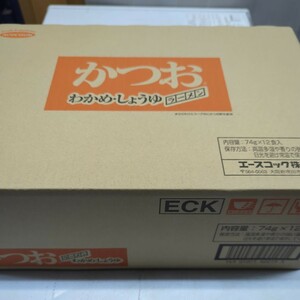 【訳あり】【12食】エースコック　わかめラーメン　かつお　しょうゆ　7g×12個 / 1箱 ラーメン　カップ麺　カップラーメン　即席麺