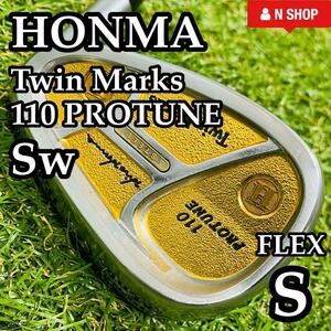 【激レア】HONMA Twin Marks 110 PROTUNE ホンマ 本間 ツインマークス 110プロチューン Sw ウェッジ メンズ S 全金 ゴールド