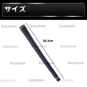 ゴルフグリップ 交換 10本 セット 軽量 58口径 クラブ バックラインなし ラバー ウェッジ ドライバー 滑らない ブラック 黒の画像4