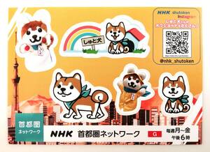 NHK しゅと犬くん ステッカー シール 首都圏ネットワーク みんなのおかえり天気 ノベルティグッズ 非売品