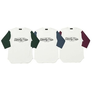 3枚セット　サイズ：L　タグ付き未使用品　24KARATS　3/4 Baseball Raglan Tee　7分袖ベースボールラグランTシャツ 24カラッツ　