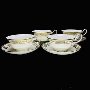 【黒壺】【廃盤】4客セット WEDGWOOD CLIVE DEN ウェッジウッド クリブデン カップ&ソーサー ピオニーシェイプ 食器