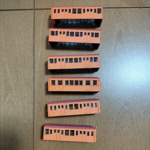 【ボディのみ　現状渡し】⑲Bトレ　Bトレイン　東京メトロ　銀座線　6両セット　　　鉄道　鉄道模型　Nゲージ　地下鉄