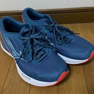 ミズノ mizuno WAVE REVOLT ウエーブリボルト 3 28cm ブルー ランニングシューズ