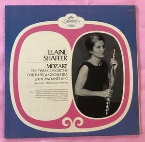 【 LP レコード ：USA盤 】モーツァルト「２つのフルート協奏曲・他」エレイン・シェーファー(Elaine Shaffer)