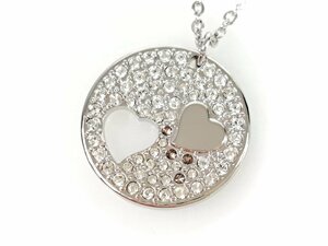 スワロフスキー　SWAROVSKI　ハート　ラウンド　クリスタル　ネックレス　シルバーカラー　YAS-5978