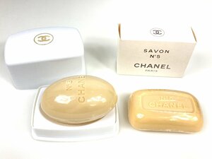 未使用保管品　シャネル　CHANEL　No.5　SAVON　サヴォン　石けん　バスソープ　2個セット　100ｇ×1　75ｇ×1　1ケース付き　YK-6642