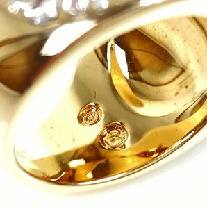 スワロフスキー SWAROVSKI クリスタル パヴェ リング 指輪 サイズ刻印52/実寸12号 マルチカラー×ゴールドカラー YAS-11056の画像6