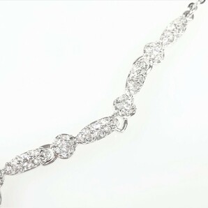 未使用 スワロフスキー SWAROVSKI ラインストーン デザイン ネックレス シルバーカラー YAS-5254の画像5