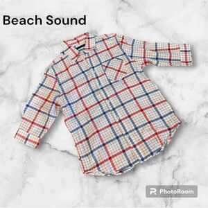 美品Beach Sound チェックシャツS/ビーチサウンド