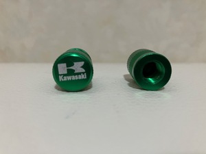 ★タイヤバルブキャップ カワサキ アルミフィッティング 2. PCS. (Color : Green)★