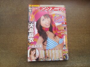 2403mn●ヤングアニマル 1/2009.1.9●表紙＆巻頭グラビア:大島麻衣/小田あさ美/新連載・罪とか罰とか/最終回VF-アウトサイダーヒストリー-