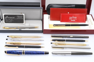 PARKER MONTBLANC WATERMAN パーカー モンブラン ウォーターマン 他 万年筆 ボールペン シャープペン 12本まとめ ジャンク扱い■22155