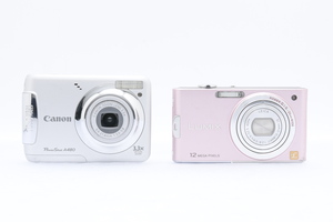 Canon PowerShot A480 + Panasonic DMC-FX60 キヤノン パナソニック 動作未確認 ジャンク