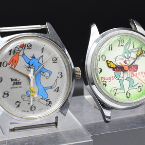 キャラクターウォッチ TOM and JERRY Bugs Bunny トムとジェリー バッグスバニー 手巻き 腕時計 2本セット ■22895の画像10