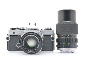 OLYMPUS OM-1 シルバー +OM-SYSTEM 50mm F1.8 +75-150mm F4 オリンパス フィルムカメラ