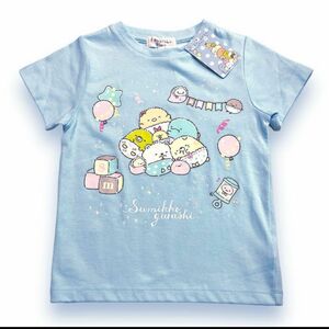 110cm トップス tシャツ 半袖 すみっコぐらし 水色 すみっこ 女の子 キッズ 新品 未使用 タグ付き カットソー 子供服