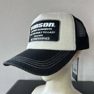 新作　VANSON　メッシュキャップ　ホワイト　2024　春夏モデル　VS24705S　新品未使用　送料無料　バンソン　バンソンレザーズ　帽子　