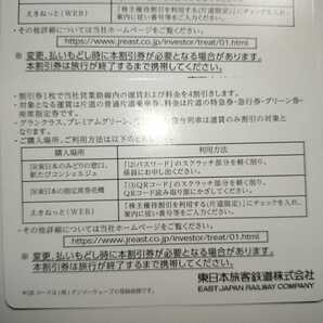 送料無料 JR東日本 株主優待割引券（1枚で片道4割引き）４枚セット（有効期限2023年7月1日~2024年6月30日)の画像5