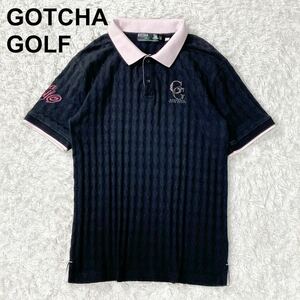 GOTCHA GOLF ガッチャゴルフ ポロシャツ 半袖 ゴルフウェア ロゴ刺繍 Lサイズ メンズ B22427-96