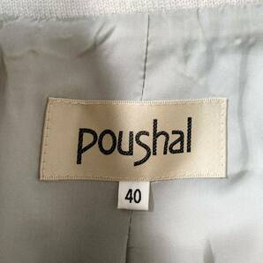 poushal ポーシャル ワールド カシミヤ100% コート ジャケット フォックスファー 40 L レディース B32418-86の画像9