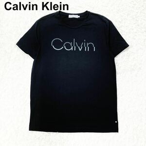 Calvin Klein カルバンクライン Tシャツ L スリムフィット ロゴ メンズ ブラック B32418-92