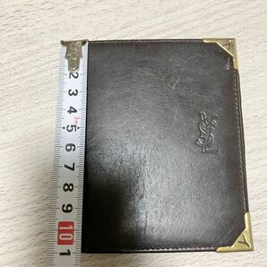 【Yves saint Laurent イヴサンローラン】二つ折り財布 ヴィンテージ こげ茶 札入れ カード入れの画像9