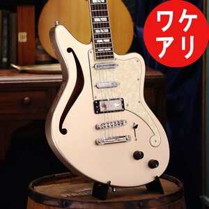 訳あり 特価 D'Angelico ディアンジェリコ エレキギター Deluxe Bedford SH, Desert Gold ケース付 検品・調整済出荷