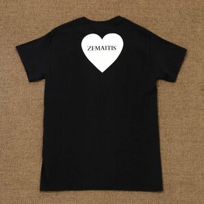 送料無料 新品 ZEMAITIS T-SHIRTS HEART BLK M ゼマイティス 半袖 Tシャツ メンズ Mサイズ 黒 ブラック コットン100% ロックT ハートの画像2