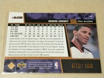 NBA　カード　1998-99 Upper Deck UD Exclusives Bronze #128 Brian Grant １００枚限定_画像2