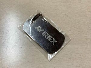 非売品 新品 AVIREX アヴィレックス ドッグタグ キーホルダー アビレックス DOG TAG プレート シルバー アクセサリー 小物 ドックタグ