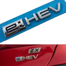 【送料無料】e:HEV エンブレム メッキシルバー 横16.2cm×縦3.5cm×厚さ４mm ① ホンダ HONDA_画像2