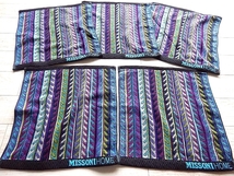 新品◆MISSONI◆ミッソーニ◆ハンドタオル５枚◆ブルー系_画像2